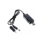 Кабель живлення USB to DC 5.5x2.5mm + 3.5x1.35mm 9V-12V 0.8m 18W Kingda (KD-USB-DC9/12) - зменшене зображення 1