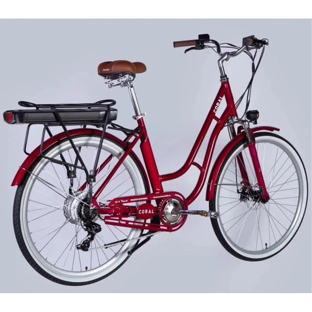 Електровелосипед Dorozhnik 28" eCORAL DD FR рама-19" 48B 13А*г 500Вт 2026 рубіновий (ELB-D-28-117) - picture 3