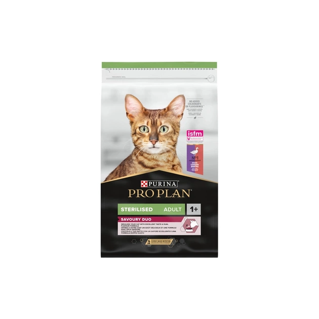 Сухий корм для кішок Purina Pro Plan для стерилізованих/кастрованих з качкою і печінкою 10 кг (7613036732727) - зображення 1