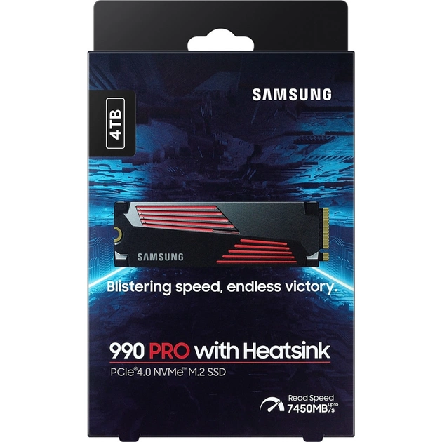 Накопитель SSD M.2 2280 4TB 990 PRO with Heatsink Samsung (MZ-V9P4T0GW) - изображение 6