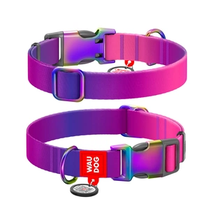 Нашийник для тварин WAUDOG Recycled з QR паспортом M Ш 20 мм Д 28-40 см фіолетовий (46519) зображення 1