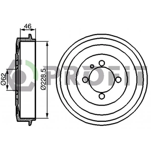 Гальмівний барабан Profit 5020-0003 зображення 1