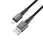Дата кабель USB 2.0 AM to Lightning 1.0m 2.4A black Grand-X (PL-08B) - уменьшенное изображение 3