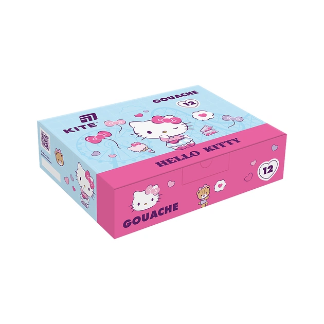 Гуашевые краски Kite Hello Kitty 12 цветов х 20 мл (HK25-063) - изображение 1