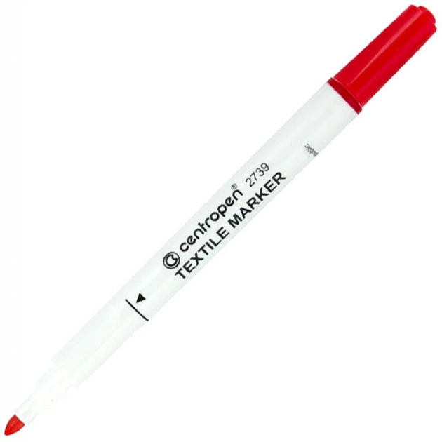 Маркер Centropen Textile 2739 2 мм red (2739/02) - изображение 1