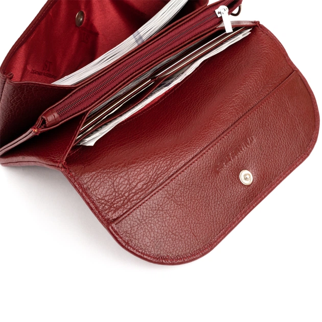 Гаманець ST Leather Зі шкіри Бордовий (19318) - зображення 8