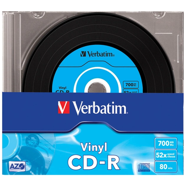 Диск CD Verbatim CD-R 700Mb 52x Slim case Vinyl AZO (43426) - изображение 2