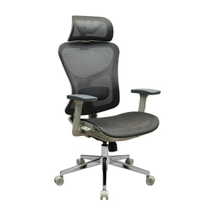 Офісне крісло Richman Ергостар Хром Synchro Сітка Сіре (R00000052542) зображення 1