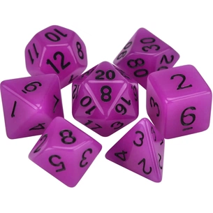 Набір кубиків для настільних ігор Games 7 Days Glow in the dark 7 Dice Set - Purple (g7dglow06) зображення 1