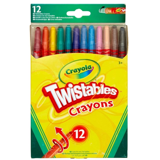 Олівці кольорові Crayola Твіст воскові, що викручуються, 12 шт (256319.024) - изображение 1