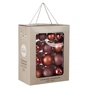Ялинкова іграшка House Of Seasons Скляні кульки 26 шт D7 см D6 см D5 см Темно-рожеві (8720362102847) - preview 2