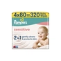 Детские влажные салфетки Pampers Sensitive 80 шт х 4 пачки (320 шт) (8001841062754) - уменьшенное изображение 1