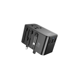 Сетевой фильтр питания HOCO AC18A 1 роз, 2 USB, USB-C, 35W, 1,5м, Black (AC18AB) изображение 1