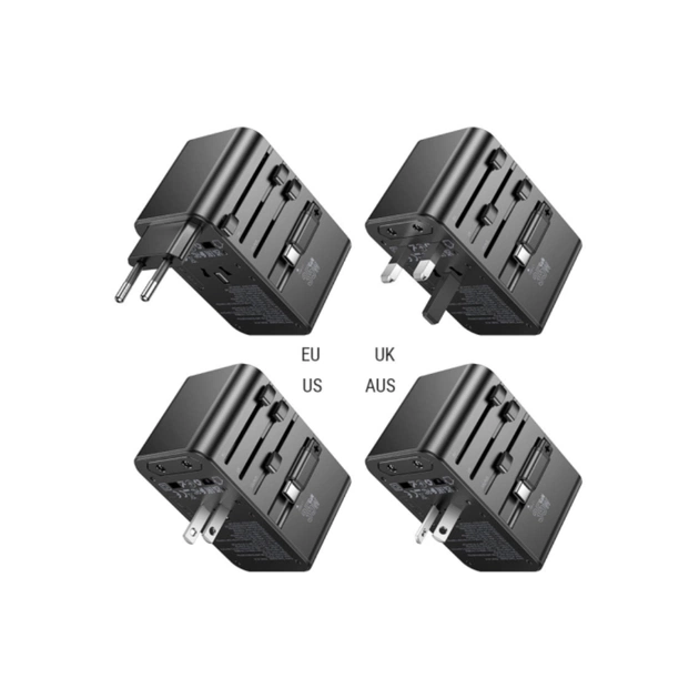 Сетевой фильтр питания HOCO AC18A 1 роз, 2 USB, USB-C, 35W, 1,5м, Black (AC18AB) - изображение 1