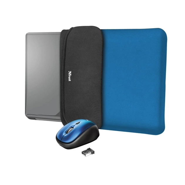 Чохол до ноутбука Trust 15.6" Yvo Mouse & Sleeve Blue + mouse (23452) - зображення 1