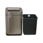 Контейнер для сміття JAH квадратний без кришки з вн. відром срібний металік 8 л (6332) - уменьшенное изображение 4