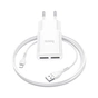Зарядний пристрій HOCO C88A Star round 2xUSB + cable Lightning 12W White (6931474749512) - зменшене зображення 3