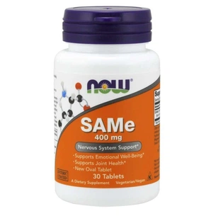 Амінокислота Now Foods SAM-e (S-Аденозилметіонін) 400 мг, 30 таблеток (NF0139) зображення 1