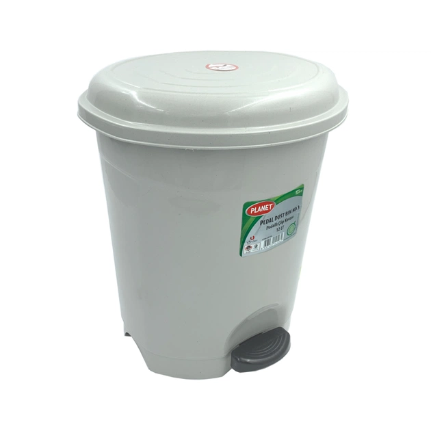Контейнер для сміття Planet Household №3 з педаллю сірий 12 л (10341) - picture 1