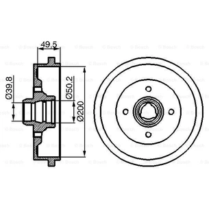 Гальмівний барабан Bosch 0 986 477 041 зображення 1