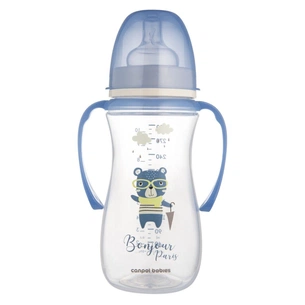 Пляшечка для годування Canpol babies PP Easystart Bonjour Paris антиколікова з широким отвором та ручками 300 мл син (35/241_blu) зображення 1