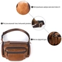Сумка Vintage На пояс об'ємна Коричнева (14695) - зменшене зображення 4