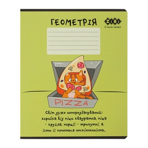 Зошит ZiBi предметний CUTE CAT, 36 аркушів, клітинка, геометрія (ZB.1731-04) зображення 1