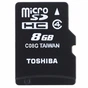 Карта пам'яті Toshiba 8Gb microSDHC class 4 (SD-C08GJ(BL5A / SD-C08GJ(6A) - зменшене зображення 1