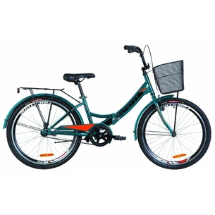 Велосипед Formula 24" SMART рама-15" 2019 синій з помаранчевим, багажник + кошик (OPS-FR-24-140) зображення 1