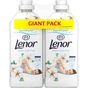 Кондиціонер для білизни Lenor Для чутливої шкіри Свіжість бавовни 2 х 1200 мл (8006540890134) - зменшене зображення 1