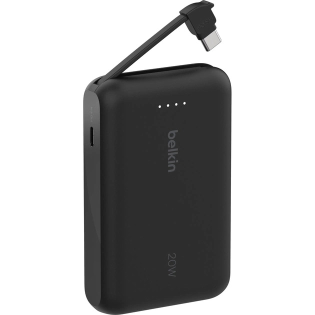 Батарея універсальна Belkin 10000mAh, 20W, USB-C, Black (BPB021HQBK) - зображення 5