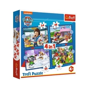 Пазл Trefl Paw Patrol Собачі справи 4 in 1 (35, 48, 54, 70) елемента (5900511346503) зображення 1