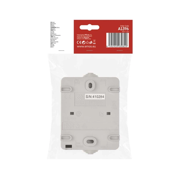 Розетка EMOS 16A 250V IP44 одинарна (A1396) - зображення 7