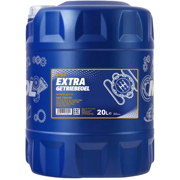 Трансмиссионное масло Mannol EXTRA GETRIEBEOEL 20л 75W-90 (MN8103-20) - изображение 1