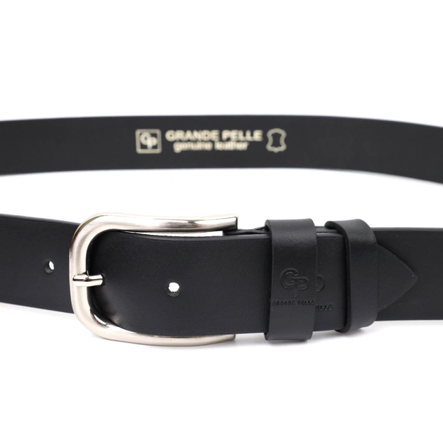 Ремінь Grande Pelle Шкіряний під джинси Чорний (11682) - зображення 5