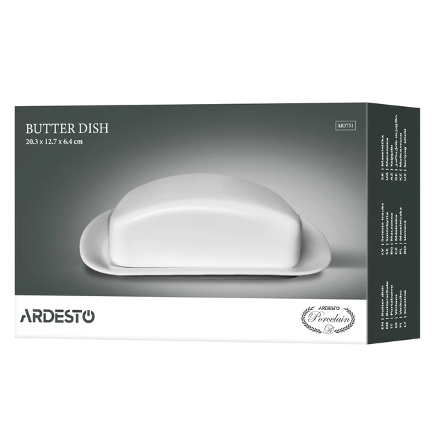 Маслянка кухонна Ardesto 20.3х12.7х6.4см, порцеляна, білий (AR3751) - picture 7