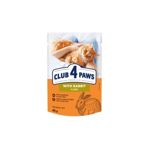 Вологий корм для кішок Club 4 Paws з кроликом у желе 85 г (4820269142510) зображення 1