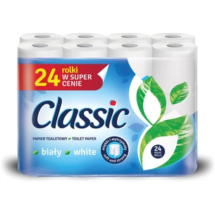 Туалетний папір Velvet Classic Білий 2 шари 24 рулони 144 відриви (5901478999238) зображення 1