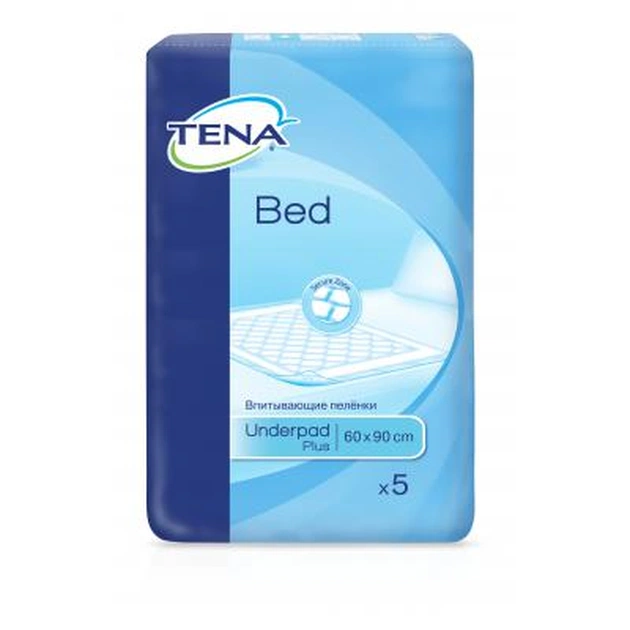 Пеленки для младенцев Tena Bed Plus 60х90 см 5 шт (7322540247879/7322540801934) - изображение 1