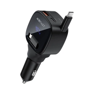 Зарядний пристрій Acefast 1xUSB-C PD95W + telescopic cable USB-C black (6974316285946) зображення 1