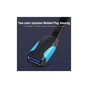 Дата кабель USB 3.0 AM/AF 2.0m flat black Vention (VAS-A13-B200) - зменшене зображення 3