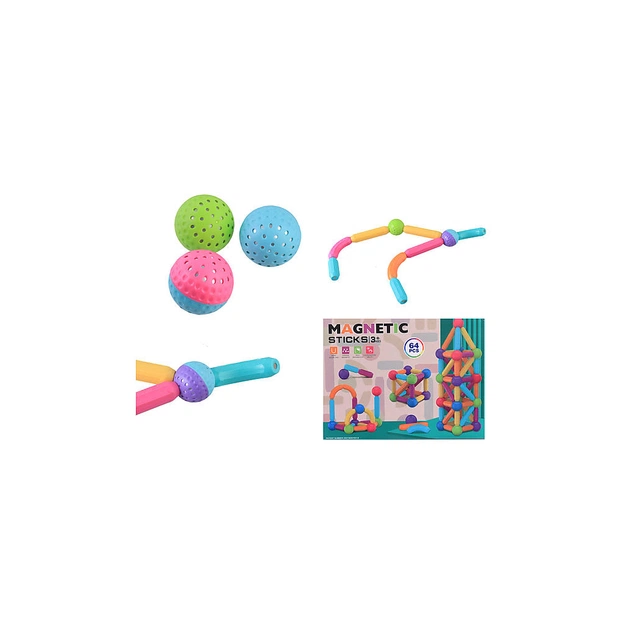 Конструктор A-Toys Magnetic Sticks 64 деталей (158-13) - изображение 1