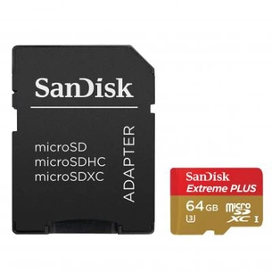 Карта пам'яті SanDisk 64GB microSDXC Class10 UHS-I V30 4K Extreme Action (SDSQXVF-064G-GN6AA) зображення 1