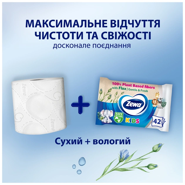 Туалетний папір Zewa Kids 42 шт (7322540796551) - зображення 5