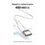 Дата кабель USB-C to USB-C 2.0m PD100W 5A braided L502 white Ugreen (35221) - уменьшенное изображение 7