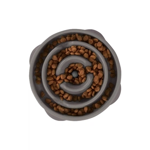 Посуд для собак Outward Hound Миска-лабіринт Fun Feeder Дроп середня сіра (0700603698917) зображення 1