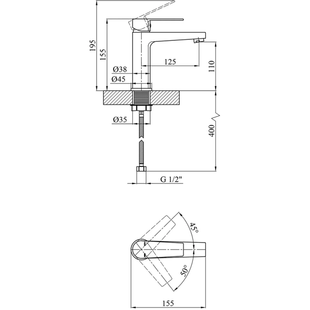 Змішувач Kroner Eifel-C010 (CV023603) - picture 6