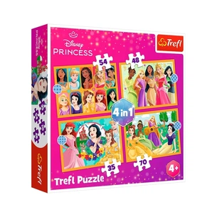 Пазл Trefl Princess Сказочные истории 4 in 1 (35, 48, 54, 70) элемента (5900511346510) изображение 1