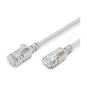 Патч-корд 1м, FTP, cat.6A, Sliim, AWG 32/7, Cu, LSZH, grey Digitus (DK-1632-A-010S) зображення 1