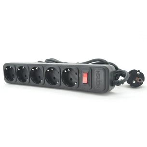 Мережевий фільтр живлення Merlion 5 розеток, 1,8 м (B518) зображення 1